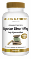Golden Naturals Magnesium Citraat 400 mg 180 tabl