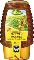 Bloemenhoning BIO Knijpfles 375 gram - De Traay