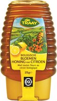 Blossom honey with Lemon Organic Squeeze bottle 375 grams - De Traay