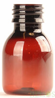 PET Fles / Siroopfles 60ml Amber Obus 28/410