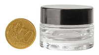 Klein Zalfpotje / Crèmepotje Helder Glas 15ml met Deksel