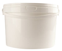 Emmer met Deksel 2,5 Liter Wit