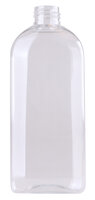 Knijpfles / Shampoo Fles 250ml oval PET Transparant 24/410