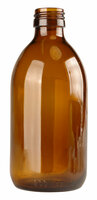 Medicijnfles / Siroopfles 300ml GLAS Amber Obus 28/410