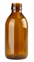 Medicijnfles / Siroopfles 200ml GLAS Amber Obus 28/410