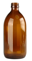 Medicijnfles / Siroopfles 500ml GLAS Amber Obus 28/410