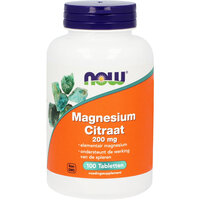 Magnesium Citraat 200 mg  - 100 tabletten - Vitortho / NOW