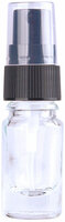 Fles 5ml Helder Glas met Zwarte Spraydop / Verstuiver