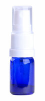 Fles 5ml Blauw Glas met Witte Spraydop / Verstuiver