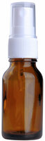 Fles 15ml Amber Glas met Witte Spraydop / Verstuiver