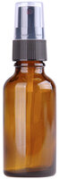 Fles 30ml Amber Glas met Zwarte Spraydop / Verstuiver