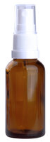Fles 30ml Amber Glas met Witte Spraydop / Verstuiver