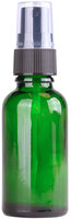 Fles 30ml Groen Glas met Zwarte Spraydop / Verstuiver