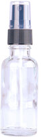 Fles 30ml Helder Glas met Zwarte Spraydop / Verstuiver