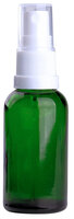 Fles 30ml Groen Glas met Wit Spraydop / Verstuiver