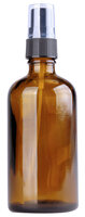 Fles 100ml Amber Glas met Zwarte Spraydop / Verstuiver