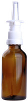 Fles 50ml Amber Glas met Witte Neusverstuiver