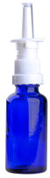 Fles 30ml Blauw Glas met Witte Neusverstuiver