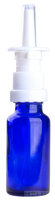 Fles 20ml Blauw Glas met Witte Neusverstuiver