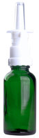 Fles 30ml Groen Glas met Witte Neusverstuiver