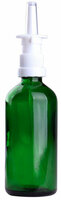 Fles 100ml Groen Glas met Witte Neusverstuiver