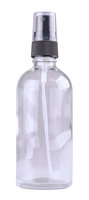 Fles 100ml Helder Glas met Zwarte Spraydop / Verstuiver