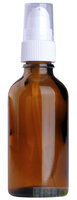 Fles Amber Glas 50ml met Serum Pompje / Dispenser