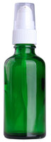 Fles Groen Glas 50ml met Serum Pompje / Dispenser