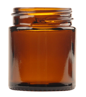 Zalfpot / Crèmepot Bruin Glas 30ml met of zonder Deksel