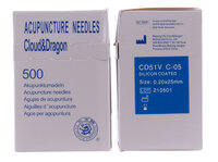 Cloud & Dragon Gesil. Acupunctuurnaald CD51V - 0,20x25mm -500st