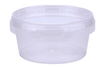 Emmer met Deksel 180ml Transparant