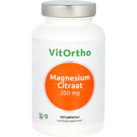 Magnesium Citraat 200 mg  - 100 tabletten - Vitortho 