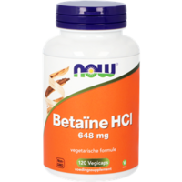 Betaïne HCl 648 mg - 120Vcaps - Vitortho / NOW