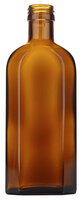 Siroopfles Meplat Octogonaal 250ml GLAS Amber 28ROPP