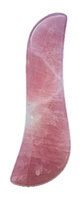 Guasha Schraper Rozenkwarts S-vorm