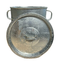 Emmer Gegalvaniseerd - 38 Liter - met Klemdeksel