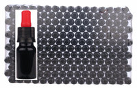 Pipetflesjes 10ml Zwart voordelige TRAY - Glas