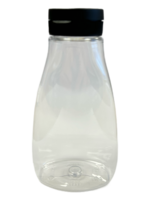 Sausfles- Squeezer Knijpfles  - PET - 250ml - incl. Zwarte Dop