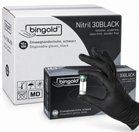 BINGOLD Nitril 35BLACK Handschoenen Zwart Poedervrij - 10 x 100 stuks