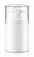 Airless Dispenser 50 ml - Wit met Transparante Kap