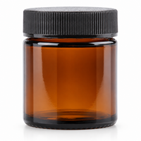 Zalfpot / Crèmepot Bruin Glas 30 ml