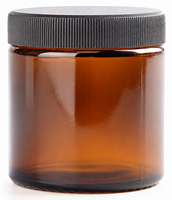 Zalfpot / Crèmepot Bruin Glas 120 ml