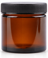 Zalfpot / Crèmepot Bruin Glas 60 ml