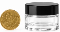 Klein Glazen Potje 15 ml - Helder - met Deksel