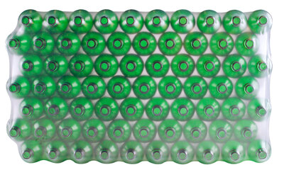 Groen 50 ml TRAY 100 flesjes glas